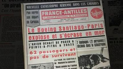 La Une du quoitidien France Antilles du 6 décembre 1969. (Archives)